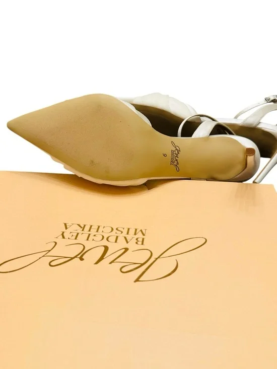 Jewel Badgley Mischka Federica Satin Knot Stiletto Pumps Women’s 9M - Picture 7 of 12